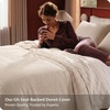 image:imageBedsure PureWoven 3 Pieces 100 Cotton Waffle Duvet Cover Set King Brown03  Beige No Comforter