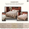 image:imageBedsure PureWoven 3 Pieces 100 Cotton Waffle Duvet Cover Set King Brown03  Beige No Comforter