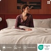 image:imageBedsure PureWoven 3 Pieces 100 Cotton Waffle Duvet Cover Set King Brown03  Beige No Comforter
