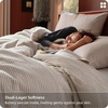 image:imageBedsure PureWoven 3 Pieces 100 Cotton Waffle Duvet Cover Set King Brown04  Linen No Comforter