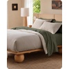 image:imageBedsure PureWoven 3 Pieces 100 Cotton Waffle Duvet Cover Set King Brown04  Linen No Comforter