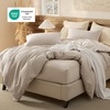 image:imageBedsure PureWoven 3 Pieces 100 Cotton Waffle Duvet Cover Set King Brown04  Linen No Comforter