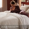 image:imageBedsure PureWoven 3 Pieces 100 Cotton Waffle Duvet Cover Set King Brown04  Linen No Comforter