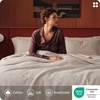 image:imageBedsure PureWoven 3 Pieces 100 Cotton Waffle Duvet Cover Set King Brown04  Linen No Comforter