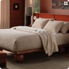 image:imageBedsure PureWoven 3 Pieces 100 Cotton Waffle Duvet Cover Set King Brown05  Khaki No Comforter