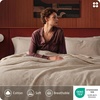 image:imageBedsure PureWoven 3 Pieces 100 Cotton Waffle Duvet Cover Set King Brown05  Khaki No Comforter