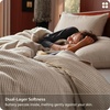 image:imageBedsure PureWoven 3 Pieces 100 Cotton Waffle Duvet Cover Set King Brown05  Khaki No Comforter