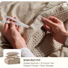 image:imageBedsure PureWoven 3 Pieces 100 Cotton Waffle Duvet Cover Set King Brown05  Khaki No Comforter