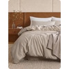 image:imageBedsure PureWoven 3 Pieces 100 Cotton Waffle Duvet Cover Set King Brown05  Khaki No Comforter