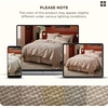 image:imageBedsure PureWoven 3 Pieces 100 Cotton Waffle Duvet Cover Set King Brown05  Khaki No Comforter