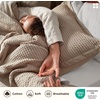 image:imageBedsure PureWoven 3 Pieces 100 Cotton Waffle Duvet Cover Set King Brown05  Khaki No Comforter