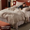 image:imageBedsure PureWoven 3 Pieces 100 Cotton Waffle Duvet Cover Set King Brown05  Khaki No Comforter