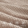 image:imageBedsure PureWoven 3 Pieces 100 Cotton Waffle Duvet Cover Set King Brown05  Khaki No Comforter