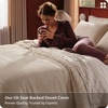 image:imageBedsure PureWoven 3 Pieces 100 Cotton Waffle Duvet Cover Set King Brown05  Khaki No Comforter