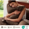 image:imageBedsure PureWoven 3 Pieces 100 Cotton Waffle Duvet Cover Set King Brown06  Chocolate Brown No Comforter