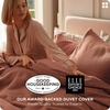 image:imageBedsure PureWoven 3 Pieces 100 Cotton Waffle Duvet Cover Set King Brown07  Burnt Orange No Comforter