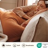 image:imageBedsure PureWoven 3 Pieces 100 Cotton Waffle Duvet Cover Set King Brown07  Terracotta No Comforter