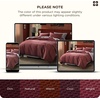 image:imageBedsure PureWoven 3 Pieces 100 Cotton Waffle Duvet Cover Set King Brown08  Maroon Red No Comforter