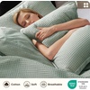image:imageBedsure PureWoven 3 Pieces 100 Cotton Waffle Duvet Cover Set King Brown11  Sage Green No Comforter