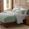 image:imageBedsure PureWoven 3 Pieces 100 Cotton Waffle Duvet Cover Set King Brown11  Sage Green No Comforter