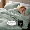 image:imageBedsure PureWoven 3 Pieces 100 Cotton Waffle Duvet Cover Set King Brown11  Sage Green No Comforter