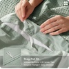 image:imageBedsure PureWoven 3 Pieces 100 Cotton Waffle Duvet Cover Set King Brown11  Sage Green No Comforter