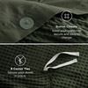 image:imageBedsure PureWoven 3 Pieces 100 Cotton Waffle Duvet Cover Set King Brown14  Olive Green No Comforter