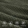 image:imageBedsure PureWoven 3 Pieces 100 Cotton Waffle Duvet Cover Set King Brown14  Olive Green No Comforter