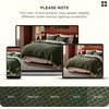 image:imageBedsure PureWoven 3 Pieces 100 Cotton Waffle Duvet Cover Set King Brown14  Olive Green No Comforter