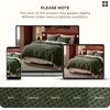 image:imageBedsure PureWoven 3 Pieces 100 Cotton Waffle Duvet Cover Set King Brown14  Olive Green No Comforter