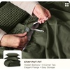 image:imageBedsure PureWoven 3 Pieces 100 Cotton Waffle Duvet Cover Set King Brown14  Olive Green No Comforter