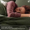image:imageBedsure PureWoven 3 Pieces 100 Cotton Waffle Duvet Cover Set King Brown14  Olive Green No Comforter