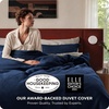 image:imageBedsure PureWoven 3 Pieces 100 Cotton Waffle Duvet Cover Set King Brown17  Navy No Comforter