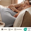 image:imageBedsure PureWoven 3 Pieces 100 Cotton Waffle Duvet Cover Set King Brown18  Grey No Comforter