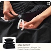 image:imageBedsure PureWoven 3 Pieces 100 Cotton Waffle Duvet Cover Set King Brown19  Black No Comforter