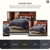 image:imageBedsure PureWoven 3 Pieces 100 Cotton Waffle Duvet Cover Set King Brown19  Charcoal Black No Comforter