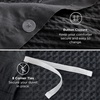 image:imageBedsure PureWoven 3 Pieces 100 Cotton Waffle Duvet Cover Set King Brown19  Charcoal Black No Comforter