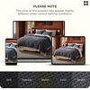 image:imageBedsure PureWoven 3 Pieces 100 Cotton Waffle Duvet Cover Set King Brown19  Charcoal Black No Comforter