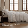 image:imageBedsure PureWoven 3 Pieces 100 Cotton Waffle Duvet Cover Set King Brown19  Spacedyed Linen No Comforter