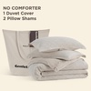 image:imageBedsure PureWoven 3 Pieces 100 Cotton Waffle Duvet Cover Set King Brown19  Spacedyed Linen No Comforter