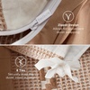 image:imageBedsure PureWoven 3 Pieces 100 Cotton Waffle Duvet Cover Set King Brown19  Strip Terracotta No Comforter
