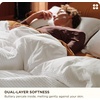 image:imageBedsure PureWoven 3 Pieces 100 Cotton Waffle Duvet Cover Set King BrownWhite