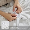 image:imageBedsure PureWoven SpaceDyed Cotton Waffle Duvet Cover Set Queen White02  White No Comforter
