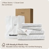 image:imageBedsure PureWoven SpaceDyed Cotton Waffle Duvet Cover Set Queen White02  White No Comforter