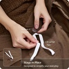 image:imageBedsure PureWoven SpaceDyed Cotton Waffle Duvet Cover Set Queen White03  Brown No Comforter