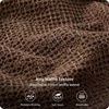 image:imageBedsure PureWoven SpaceDyed Cotton Waffle Duvet Cover Set Queen White03  Brown No Comforter