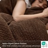 image:imageBedsure PureWoven SpaceDyed Cotton Waffle Duvet Cover Set Queen White03  Brown No Comforter