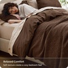 image:imageBedsure PureWoven SpaceDyed Cotton Waffle Duvet Cover Set Queen White03  Brown No Comforter