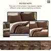 image:imageBedsure PureWoven SpaceDyed Cotton Waffle Duvet Cover Set Queen White03  Brown No Comforter