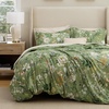 image:imageBedsure Duvet Cover Queen Size  Reversible Green FloralampBird Duvet Cover Set with Zipper Closure 3 Pieces Mistletoe Bedding Set with 8 Corner Ties and 2 Pillow Shams 20x2605  Flourishing Reverie No Comforter